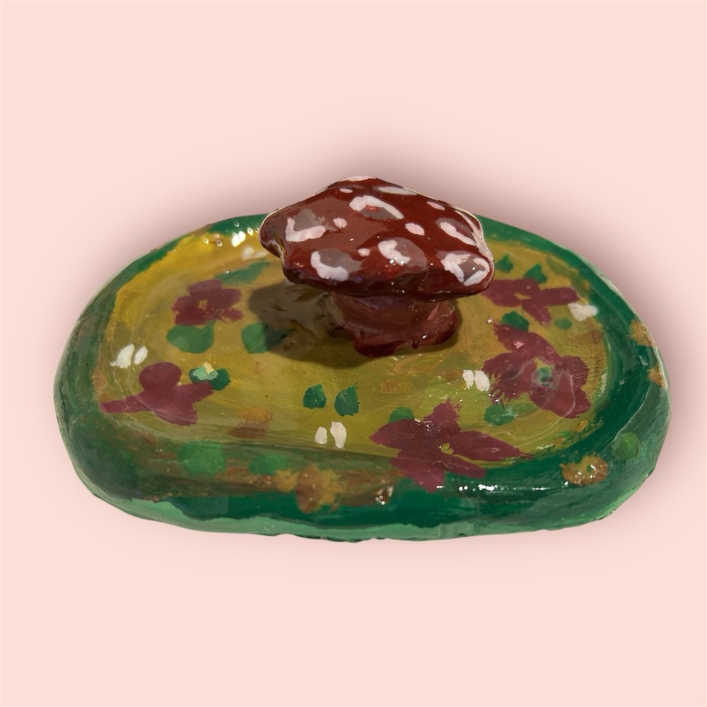 Handcrafted Ceramic Mushroom Art Piece